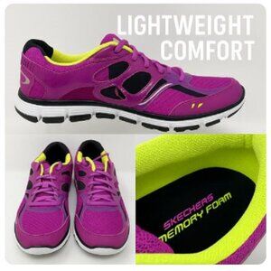 Skechers Memory Foam Purple Running Shoes Women's 6